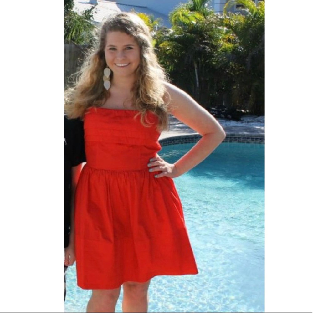 Strapless Red Dress